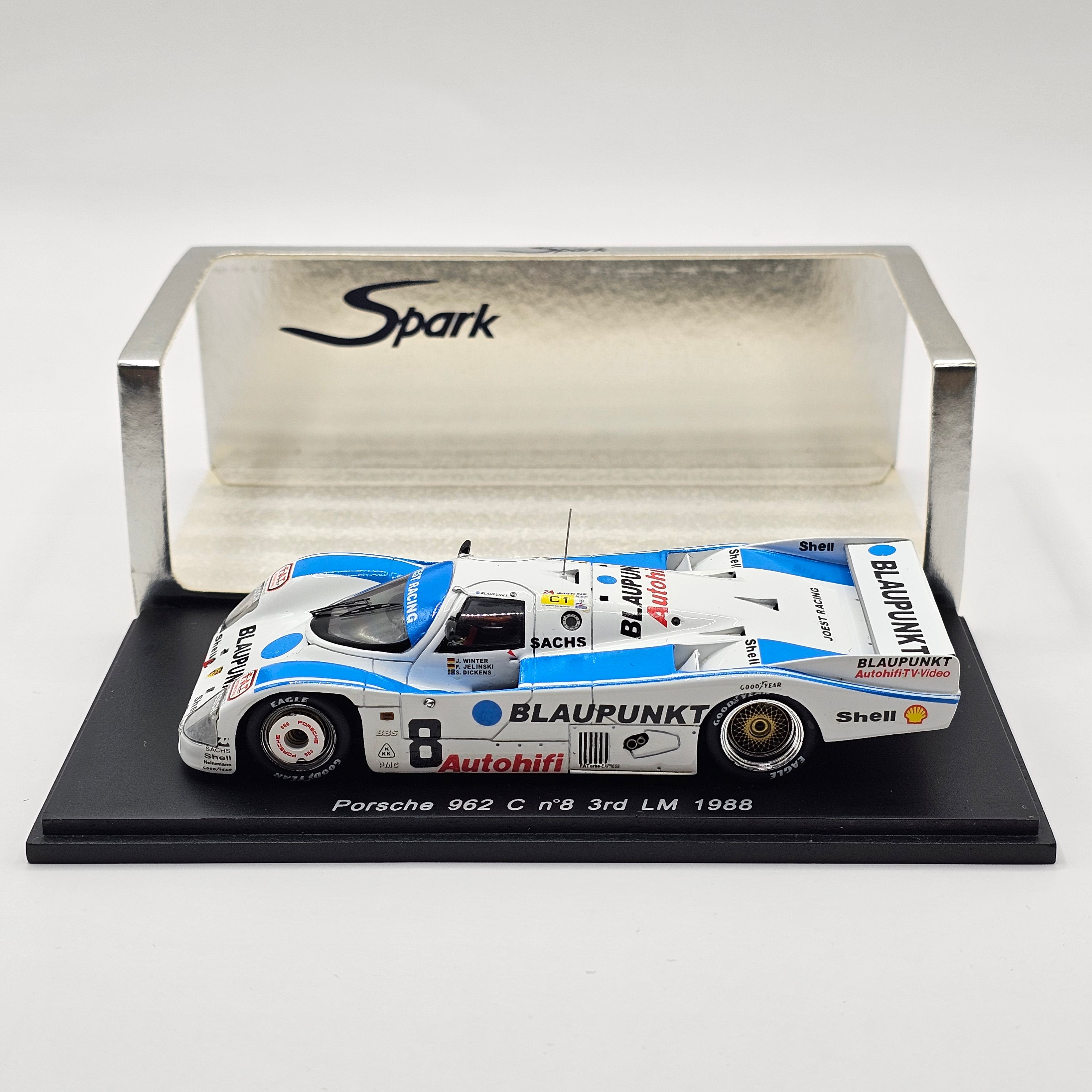 Spark Porsche 962C #8 Blaupunkt Joest Racing Le Mans 1988 1/43 Scale S