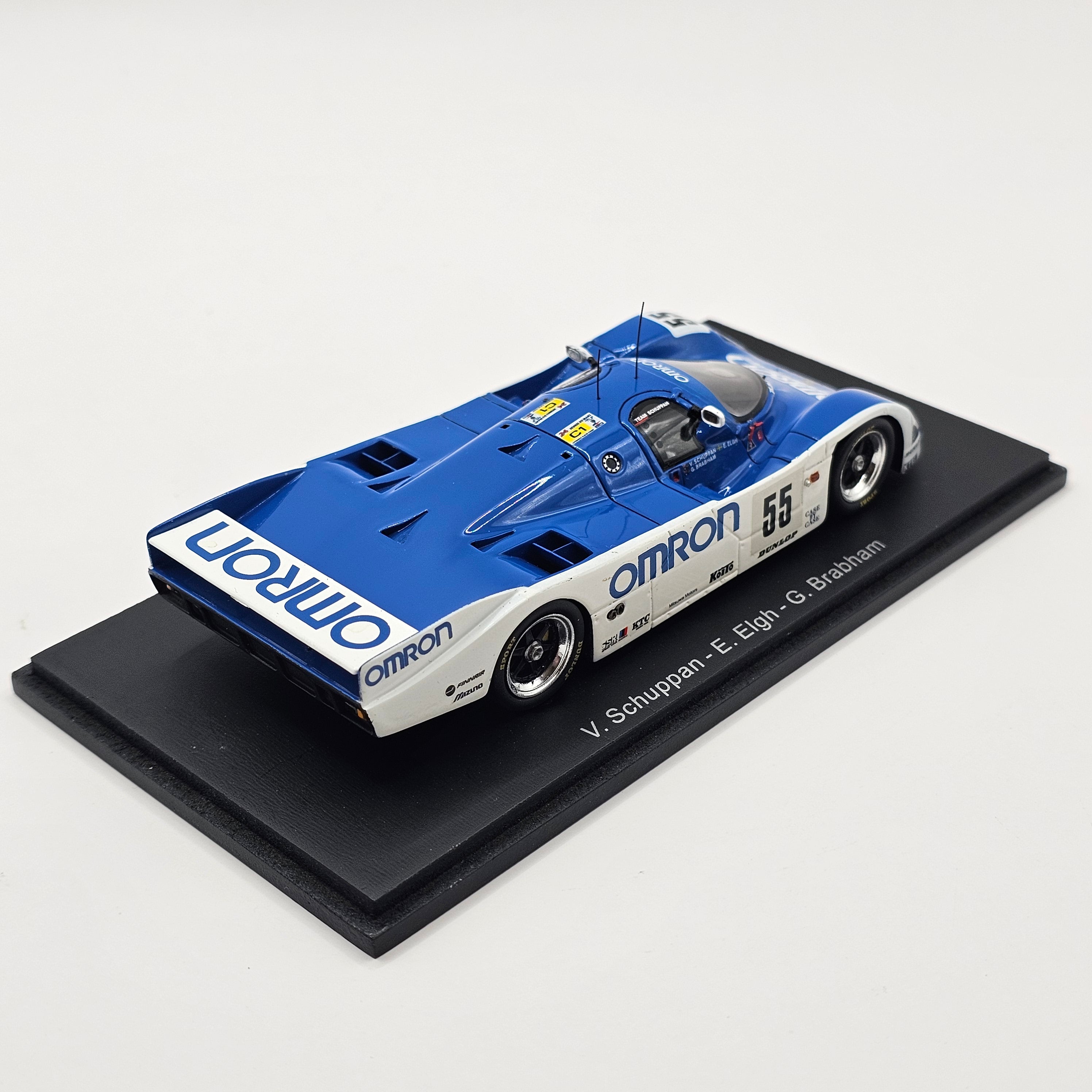速くおよび自由な 962C Porsche Spark #55 Mans Le Schuppan Team Racing Omron ミニカー