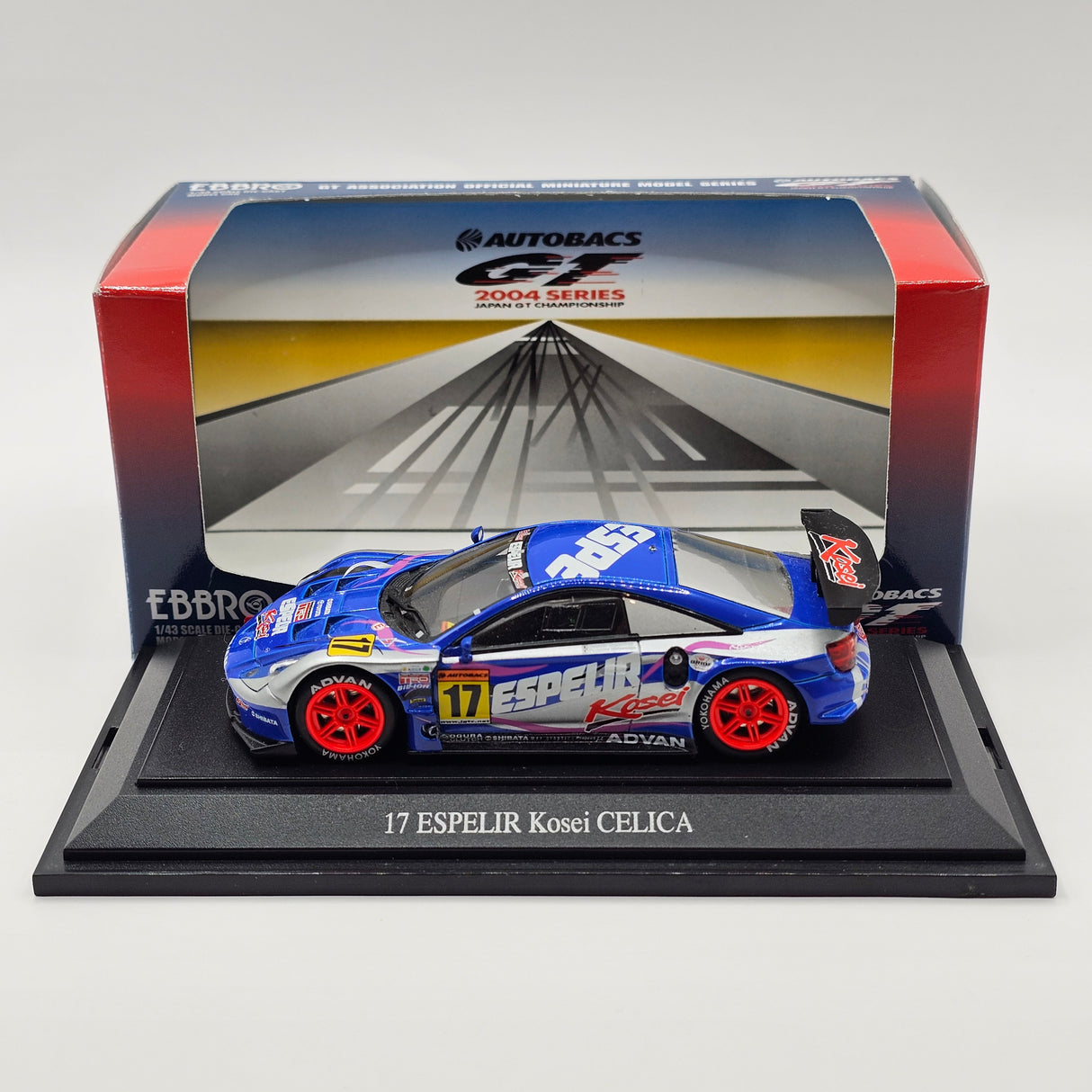 EBBRO Toyota Celica #17 Spirit Motorsport JGTC 2004 GT300 1/43 Scale