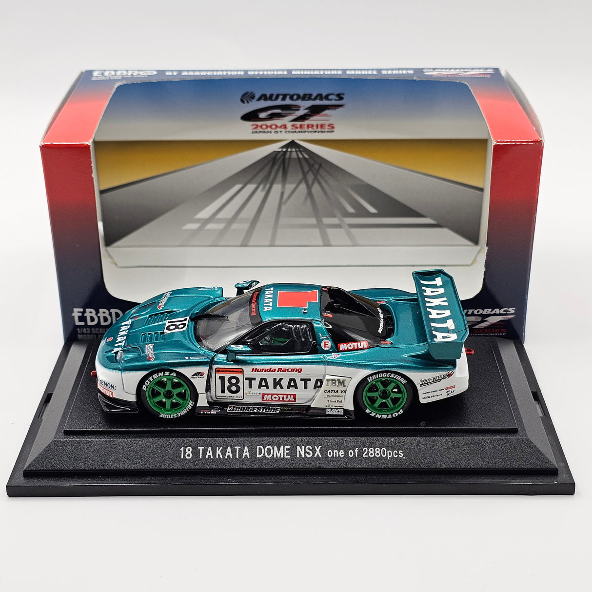 EBBRO Honda NSX #18 Takata Dome Racing Team JGTC GT500 2004 1/43 Scale