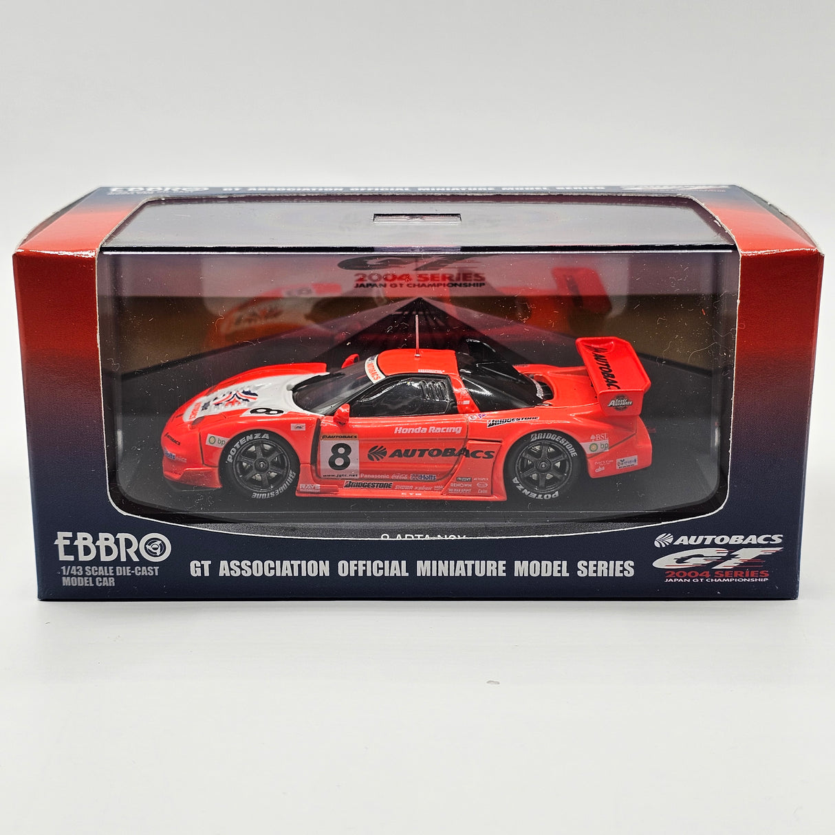 EBBRO Honda NSX #8 Autobacs Racing Team Aguri JGTC GT500 2004 1/43 Scale