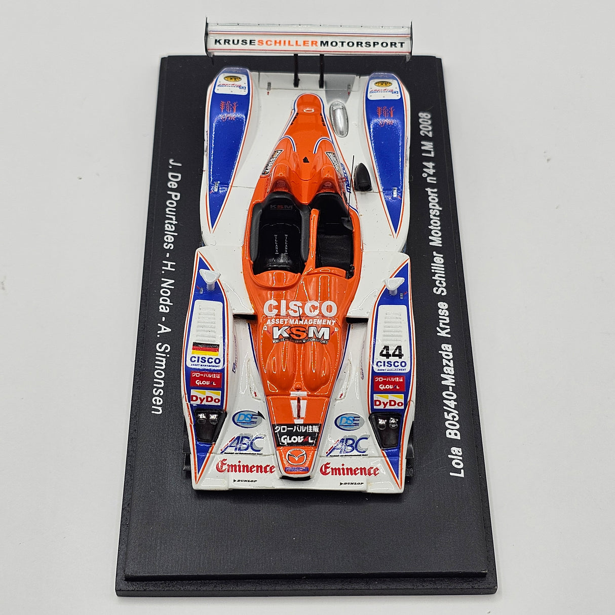 Spark Lola B05/40 Mazda #44 Kruse Schiller Motorsport Le Mans 2008 1/43 Scale