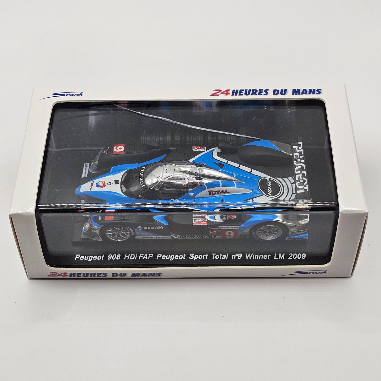 Spark Peugeot 908 HDI FAP #9 Peugeot Sport Total Le Mans 2009 Winner 1/43 Scale