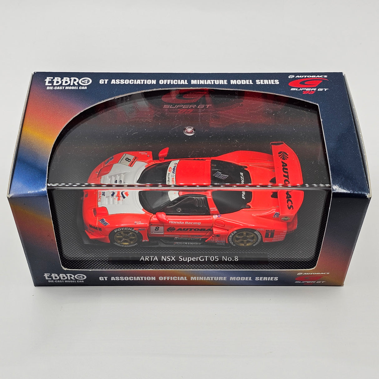 EBBRO Honda NSX #8 Autobacs Racing Team Aguri (ARTA) Super GT 2005 1/43 Scale