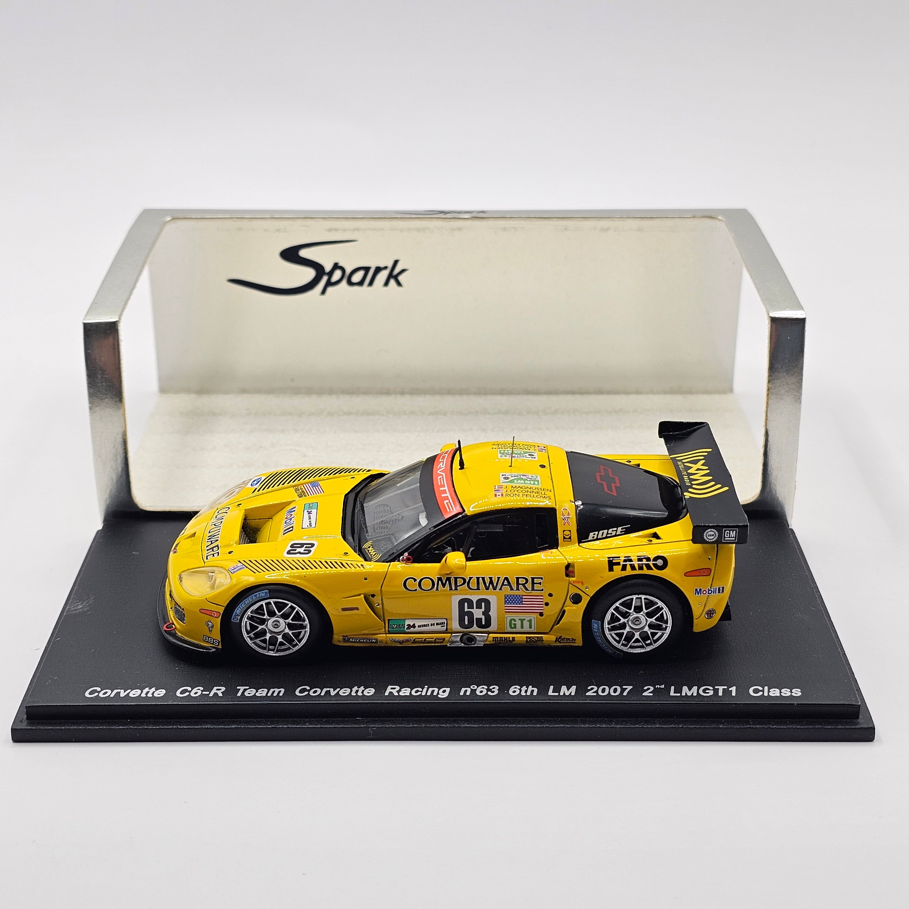 Spark Chevrolet Corvette C6-R #63 Corvette Racing Le Mans 2007 1/43 Sc