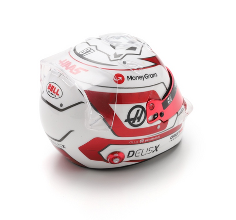 Spark Ollie Bearman MoneyGram Haas F1 Team Monaco F1 GP 2025 Helmet 1/5 Scale