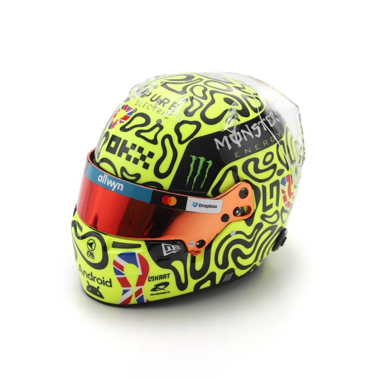 Spark Lando Norris McLaren Formula 1 Team British F1 GP 2025 Helmet 1/5 Scale