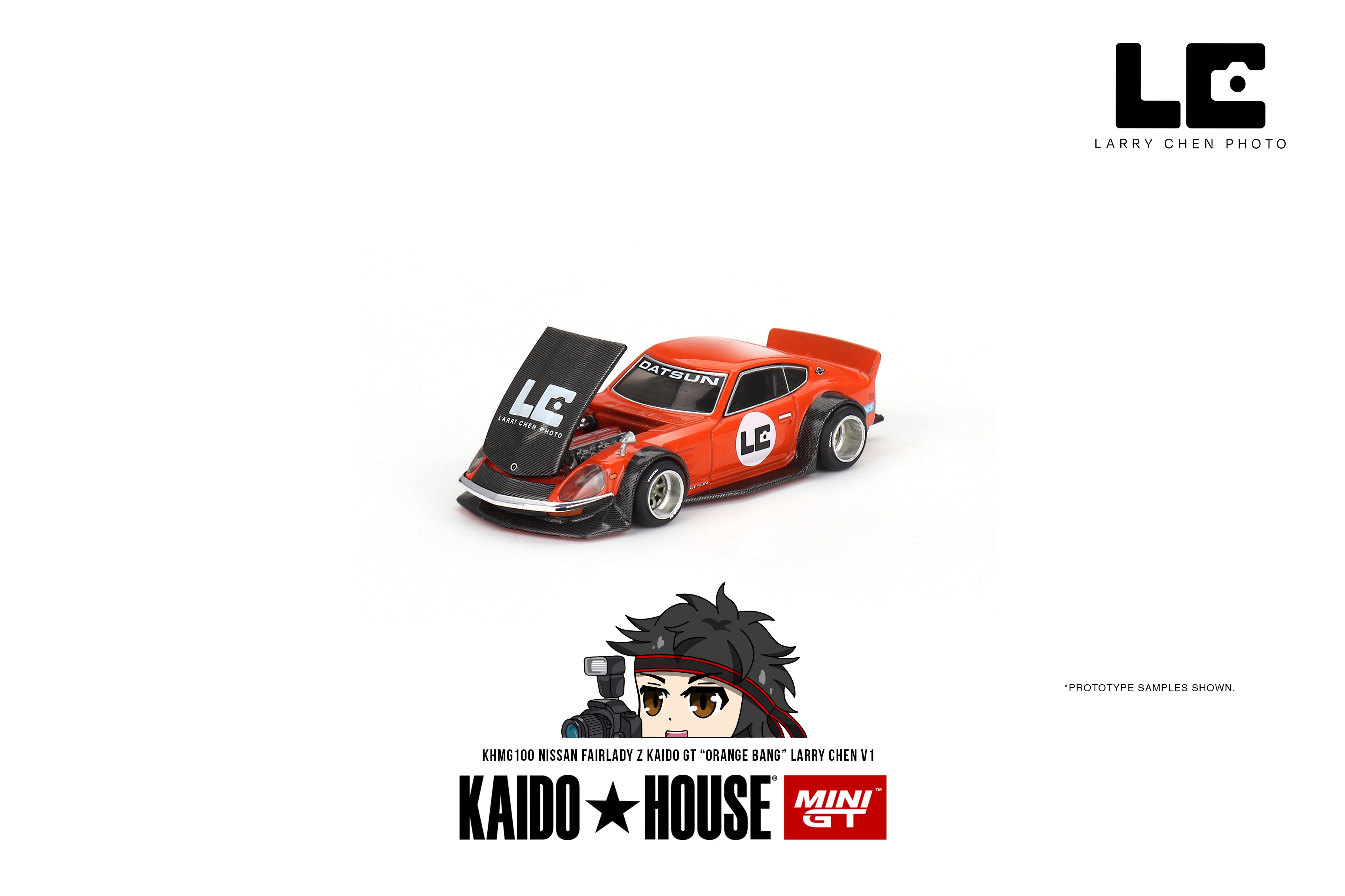 Mini GT x Kaido House Nissan Fairlady Z Kaido GT Orange Bang 1/64 Scal