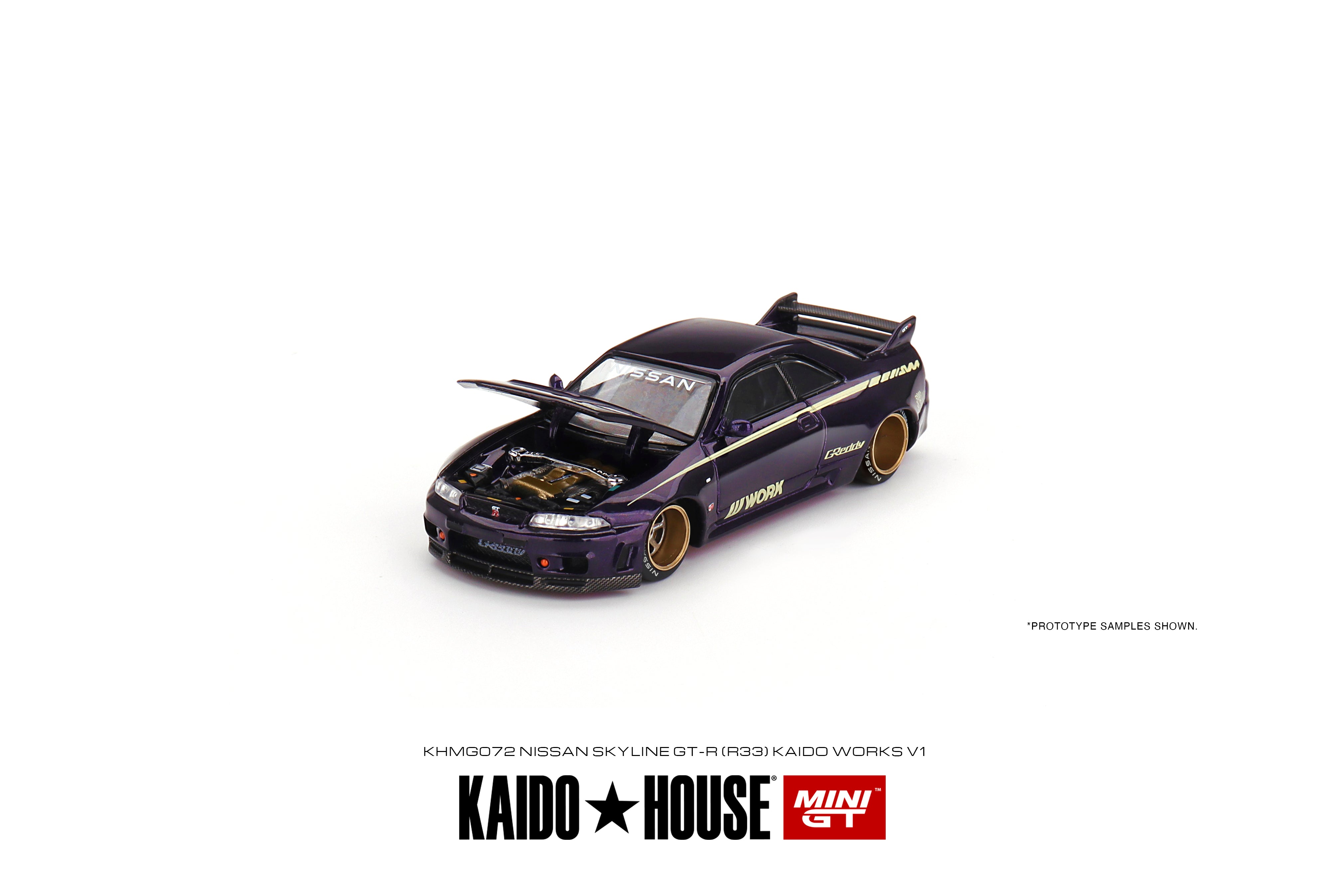 Mini GT x Kaido House #72 Nissan Skyline R33 GT-R Kaido Works V1 1/64
