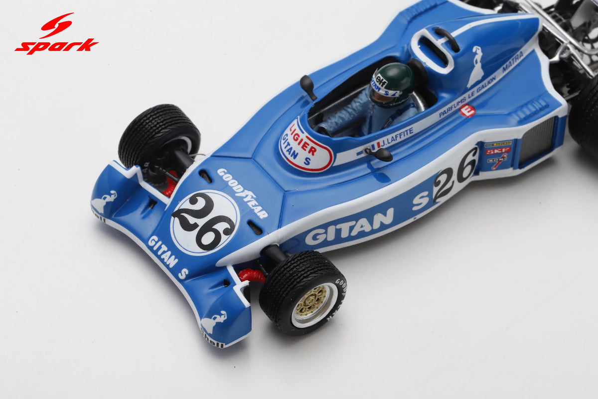 Spark Ligier JS5 #26 Jacques Laffite 1976 Japanese F1 Grand Prix 1/43 Scale
