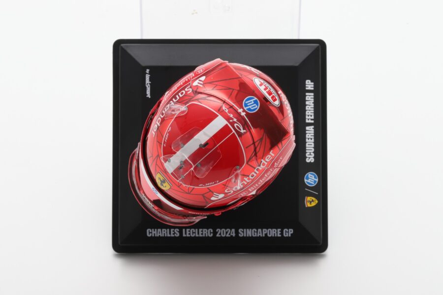 Looksmart Charles Leclerc Scuderia Ferrari 2024 Singapore F1 GP Helmet 1/5 Scale