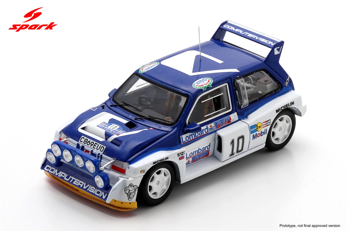 Spark MG Metro 6R4 #10 Austin Rover World Rally Team 1985 Lombard RAC Rally 1/43 Scale