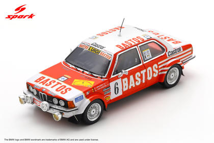 Spark BMW 323i #6 Luigi Racing 1982 Rallye du Condroz-Huy 1/43 Scale