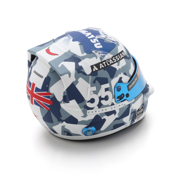 Spark Carlos Sainz Williams Racing British F1 GP 2025 Helmet 1/5 Scale