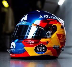 Spark Carlos Sainz Atlassian Williams F1 Team 2026 Season Helmet 1/5 Scale 5HF248
