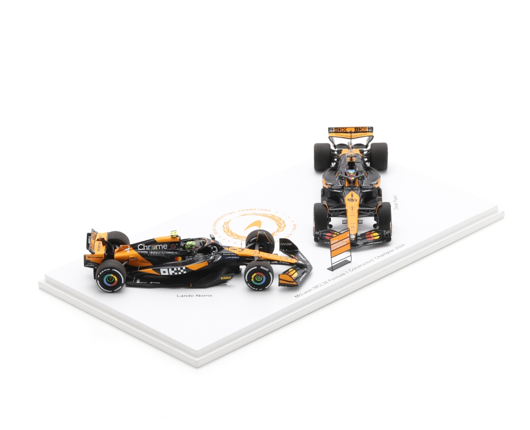 Spark McLaren MCL38 #4 & #81 Constructor Champion 2024 Lando Norris & Oscar Piastri 1/43 Scale S9571