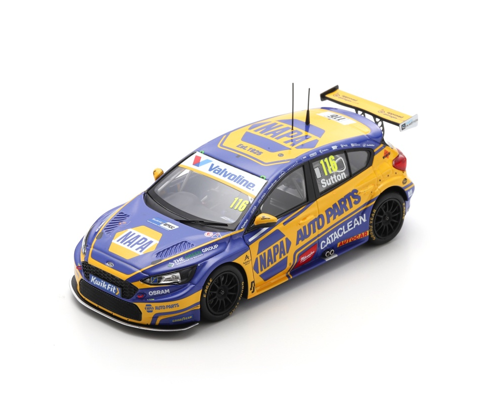 Spark Ford Focus #116 Ashley Sutton BTCC 2025 Donington Park Race 1 & 2 Winner 1/43 Scale UK026