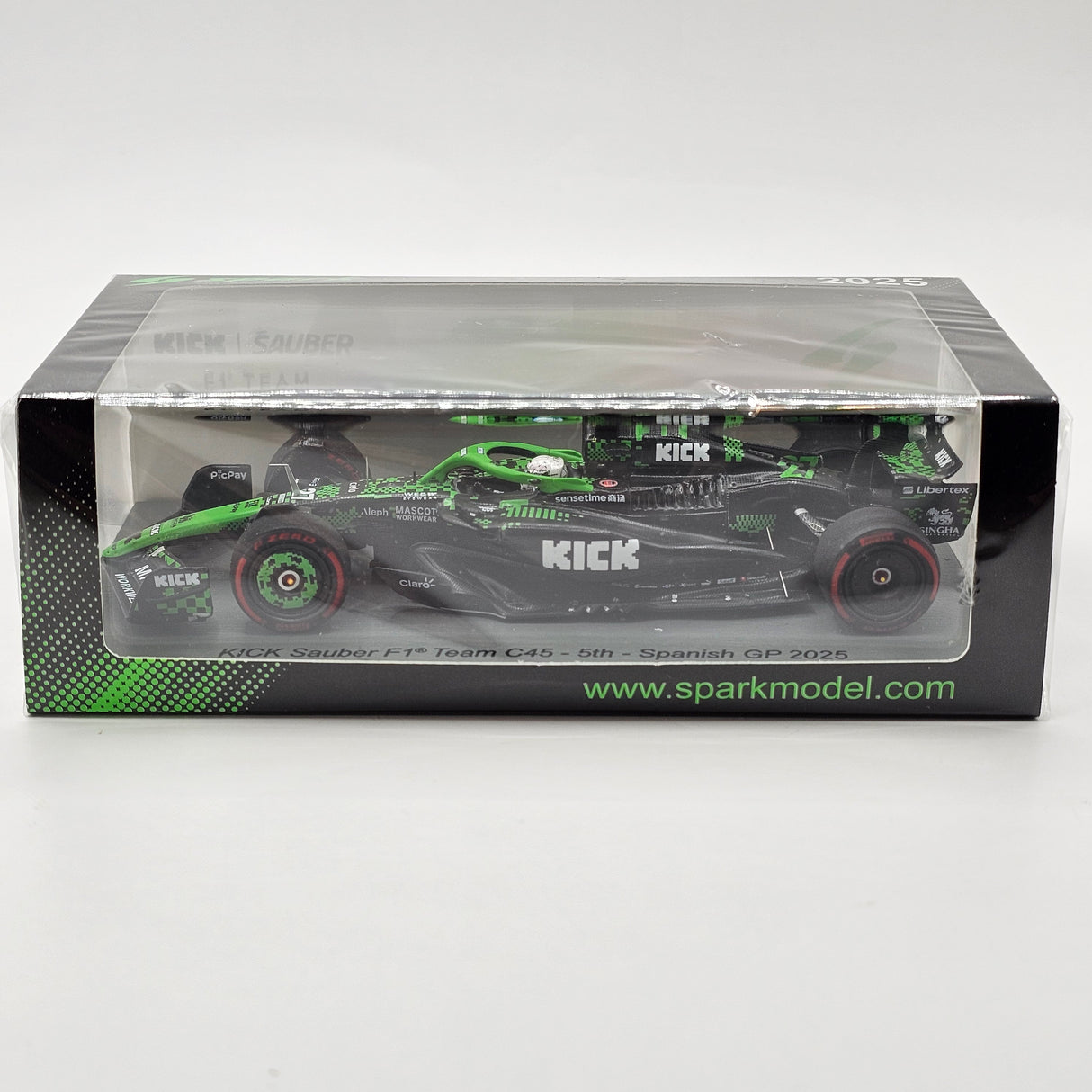 Spark Kick Sauber C45 #27 Nico Hulkenberg Spanish F1 GP 2025 5th 1/43 Scale S9620
