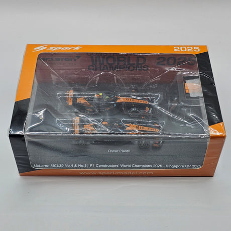 Spark McLaren MCL39 #4 & #81 2025 F1 Constructors' Champion Twin Set 1/64 Scale