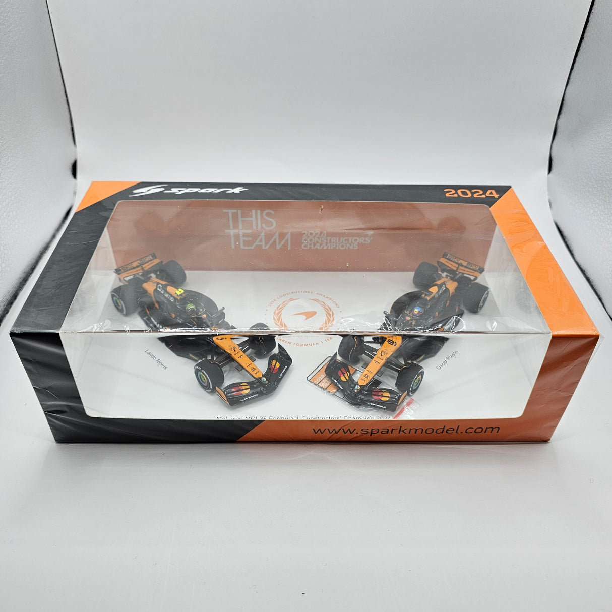Spark McLaren MCL38 #4 & #81 Constructor Champion 2024 Lando Norris & Oscar Piastri 1/43 Scale S9571