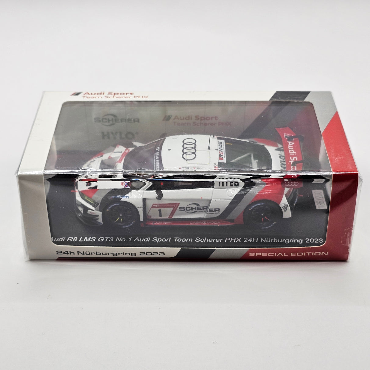 Spark Audi R8 LMS GT3 #1 Audi Sport Team Scherer PHX 24Hrs Nurburgring 2023 1/43 Scale
