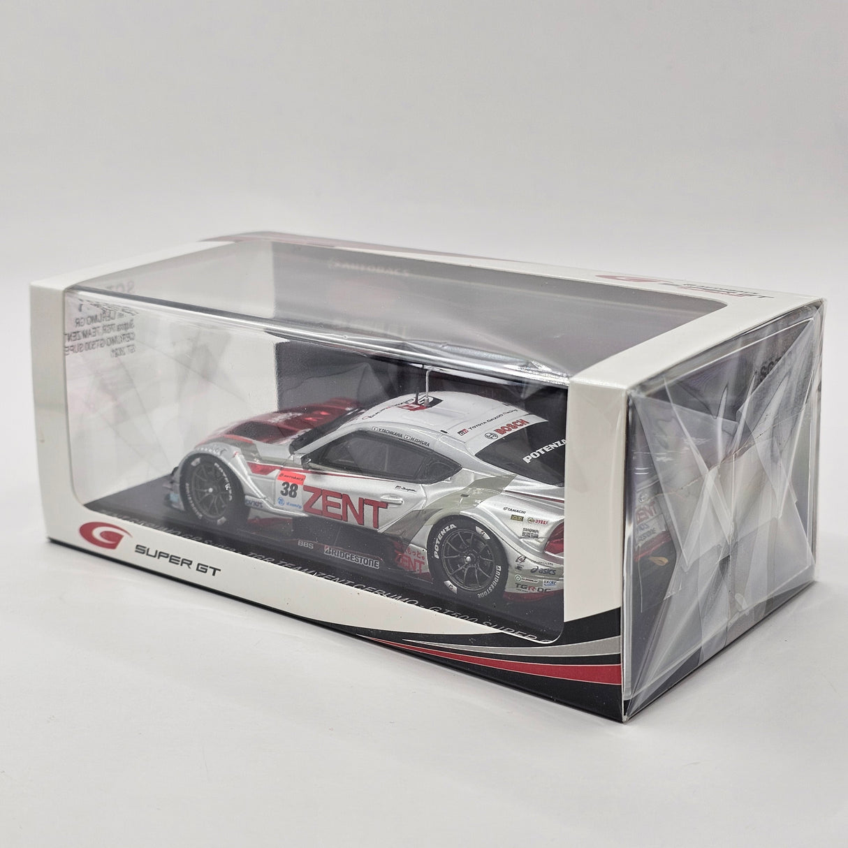 Spark Toyota GR Supra GT500 #38 TGR Team ZENT Cerumo Super GT 2021 1/43 Scale