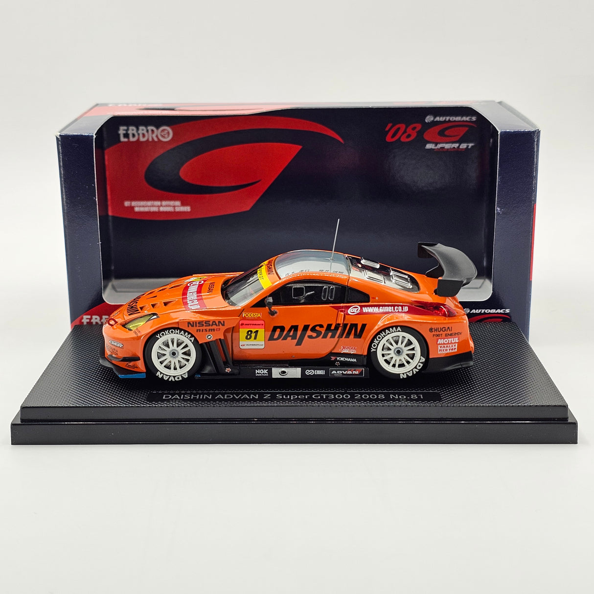 EBBRO Nissan Fairlady Z #81 Team Daishin Super GT GT300 2008 1/43 Scale