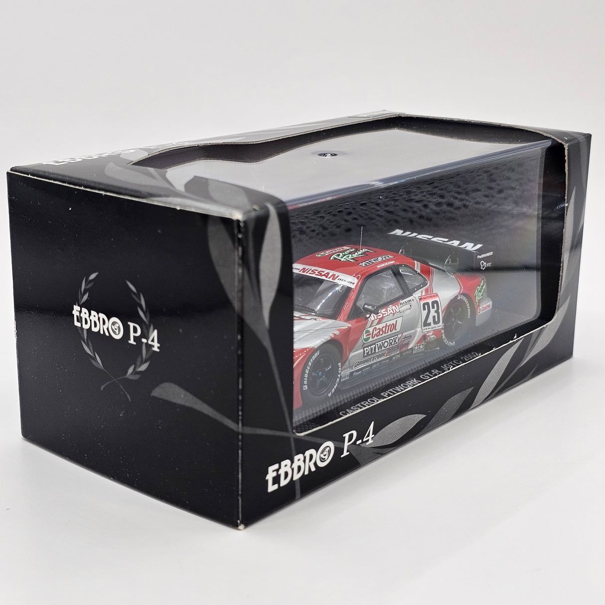 EBBRO P4 Nissan Skyline R34 GT-R #23 Castrol Pitwork JGTC GT500 2002 1/43 Scale