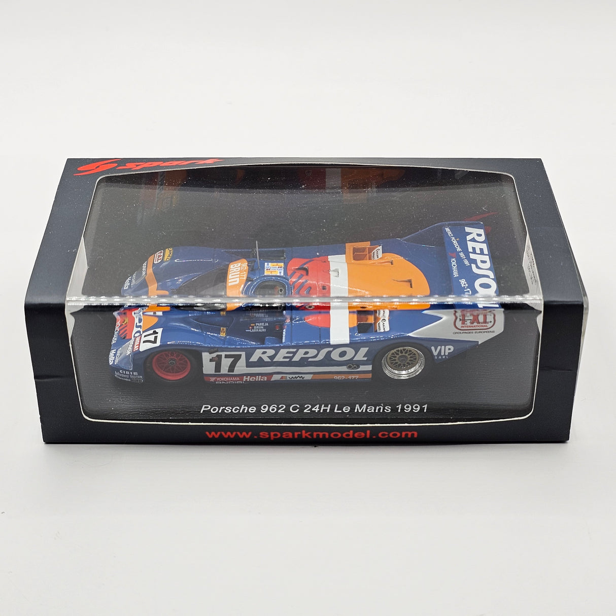 Spark Porsche 962C #17 Repsol Brun Motorsport 24Hrs Le Mans 1991 1/43 Scale S9975