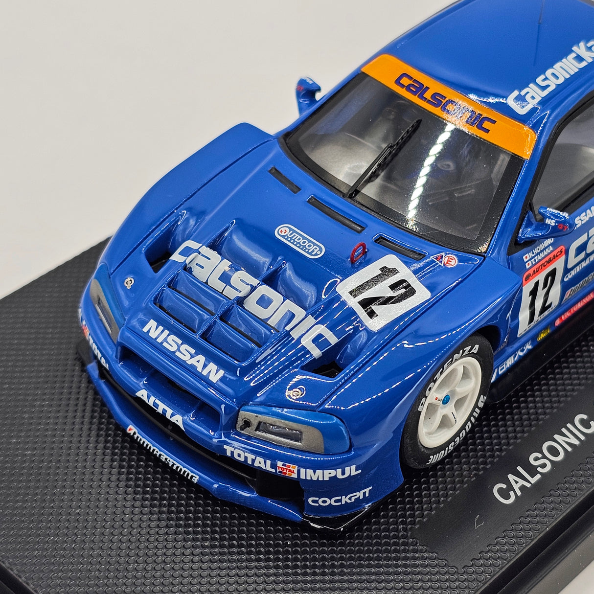EBBRO P-4 Nissan Skyline R34 GT-R GT500 #12 Calsonic JGTC 2002 1/43 Scale