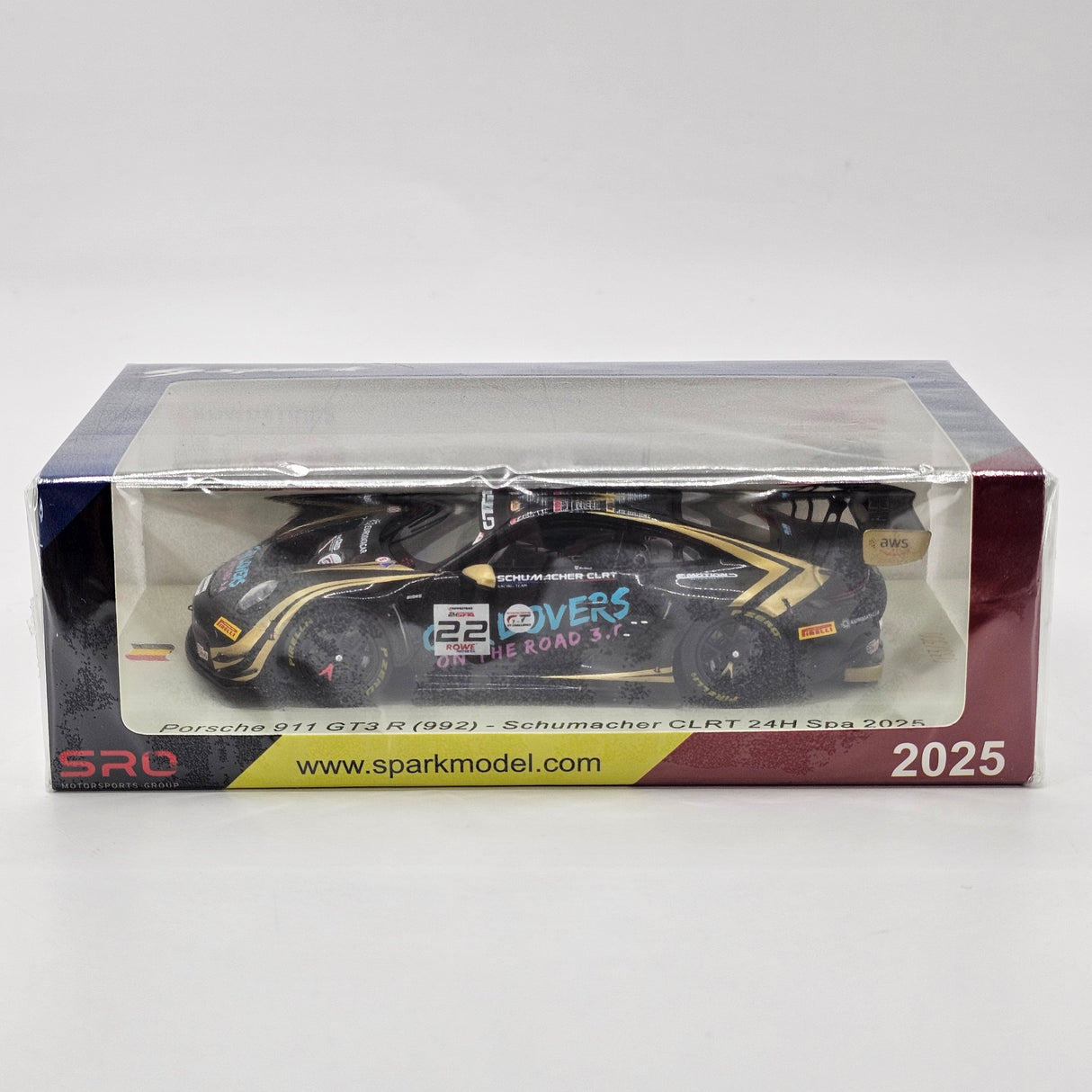 Spark Porsche 911 GT3 R (992) #22 Schumacher CLRT 24Hrs Spa 2025 1/43 Scale