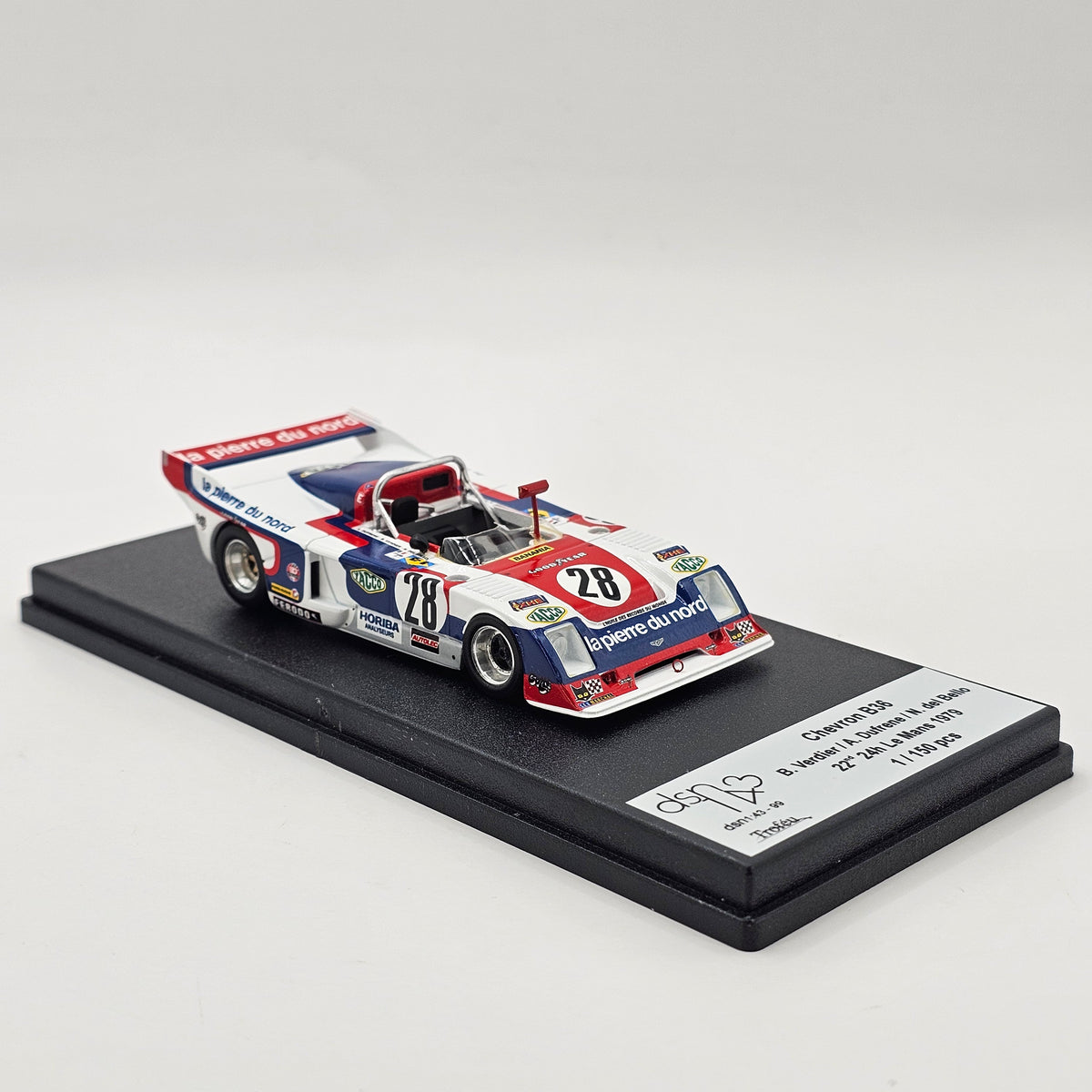 Trofeu DSN Chevron B36 #28 Société Racing Organisation Course 24Hrs Le Mans 1979 1/43 Scale