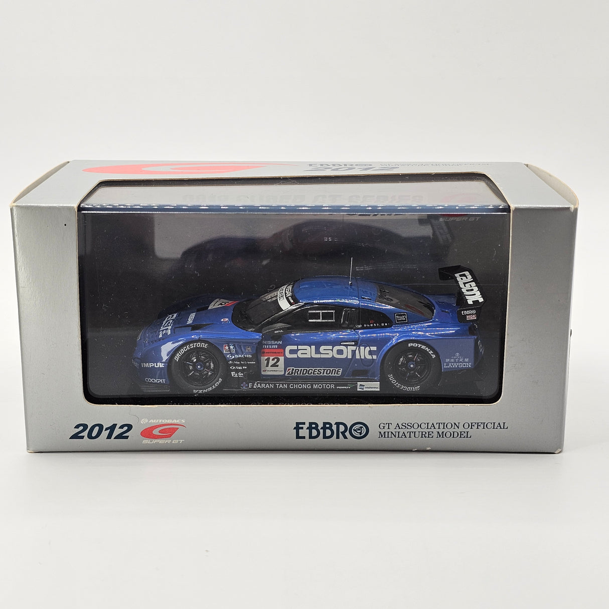 EBBRO Nissan GT-R GT500 #12 Calsonic Team Impul Super GT 2012 L.Downforce 1/43 Scale