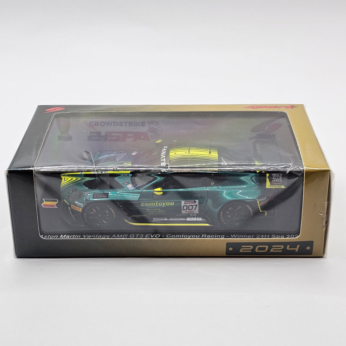 Spark Aston Martin Vantage AMR GT3 EVO #007 Winner Spa 24Hrs 2024 1/43 Scale