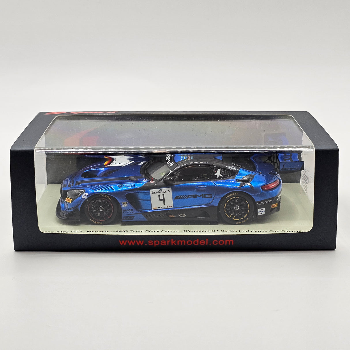 Spark Mercedes-AMG GT3 #4 Team Black Falcon Blancpain GT Cup Champion 2018 1/43 Scale