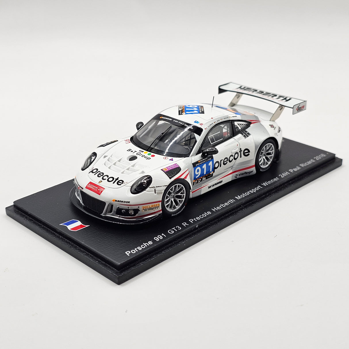 Spark Porsche 991 GT3R #911 Precote Herberth Winner 24Hrs Paul Ricard 2016 1/43 Scale