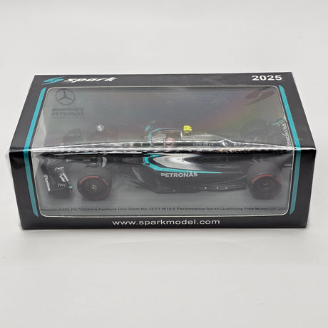 Spark Mercedes W16 #12 Kimi Antonelli Sprint Qualifying Pole Miami GP 2025 1/43 Scale S9627