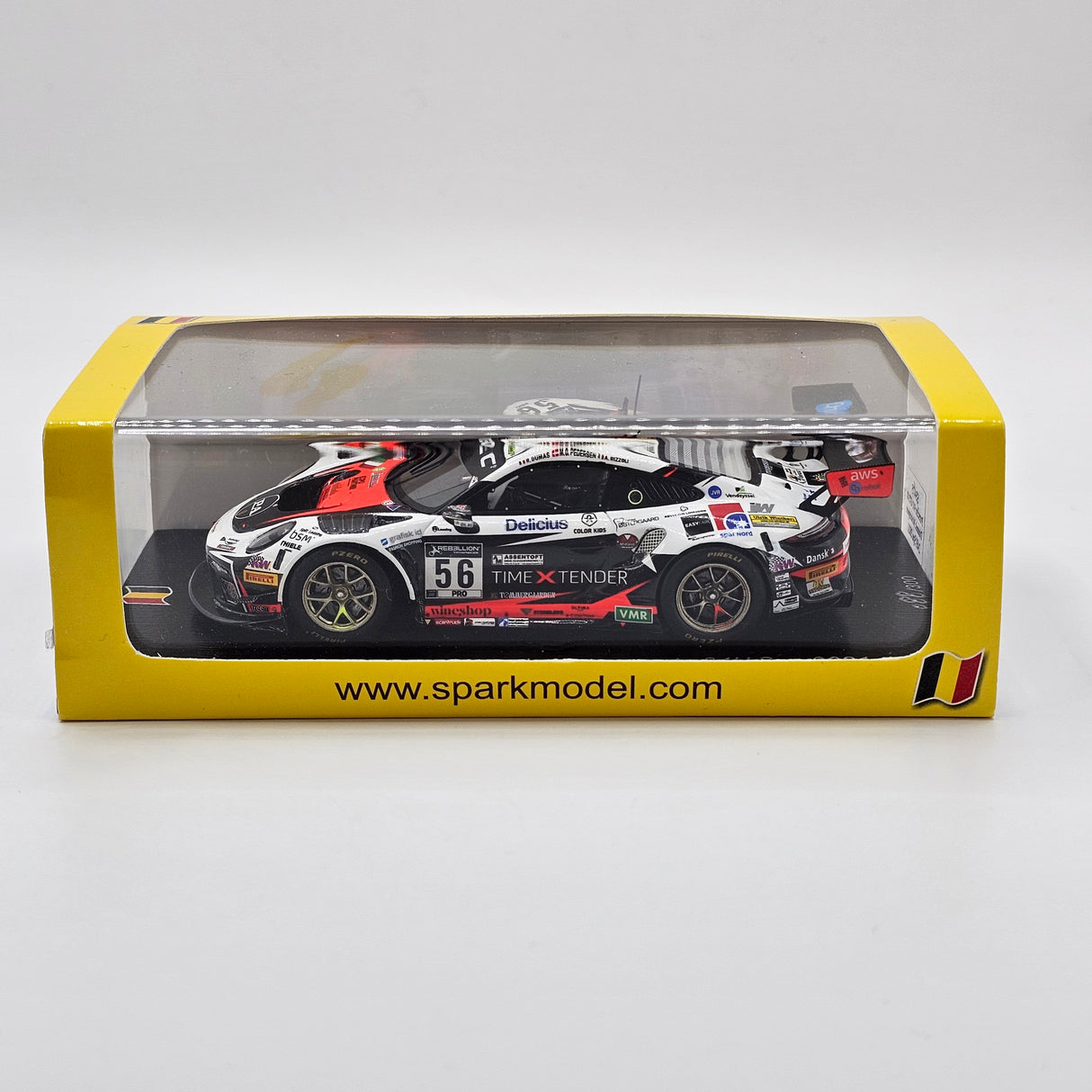 Spark Porsche 911 GT3R #56 Dinamic Motorsport 24Hrs Spa 2021 1/43 Scale SB475