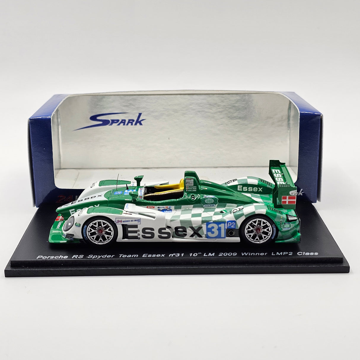 Spark Porsche RS Spyder Evo #31 Team Essex LMP2 Win 24Hrs Le Mans 2009 1/43 Scale