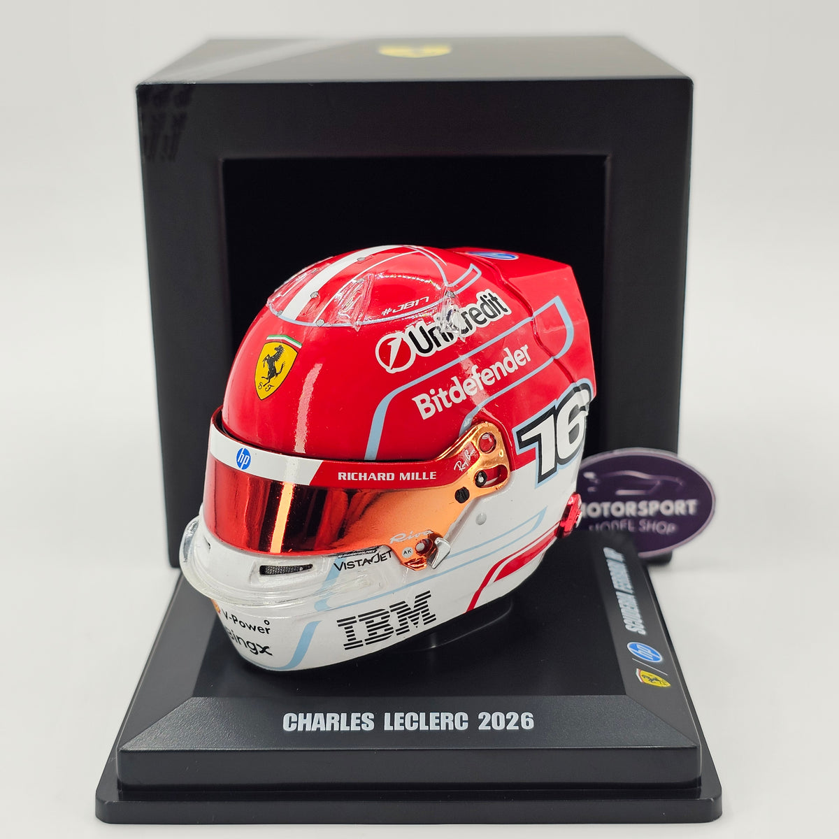 Looksmart Charles Leclerc Scuderia Ferrari 2026 F1 Season Helmet 1/5 Scale LSHEL030