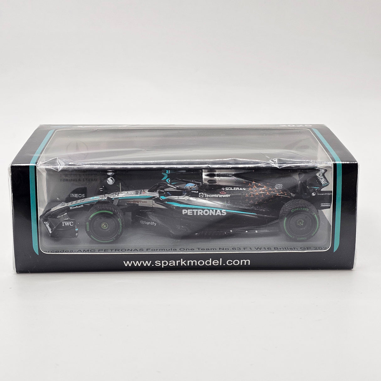 Spark Mercedes W16 #63 George Russell British F1 GP 2025 1/43 Scale S9598