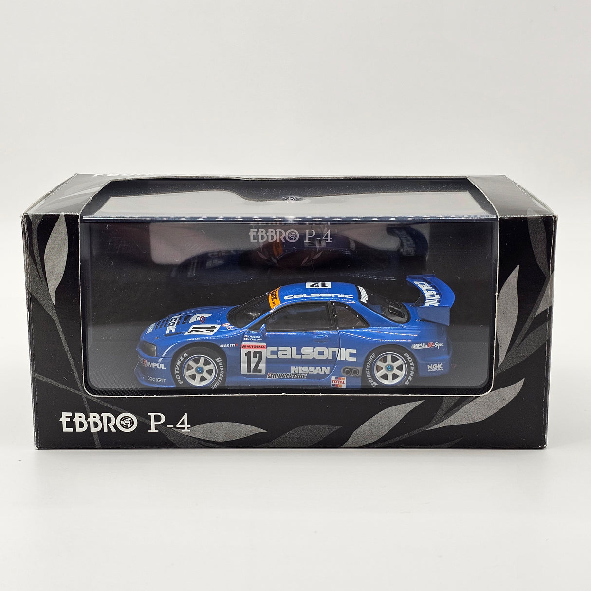 EBBRO P-4 Nissan Skyline R34 GT-R GT500 #12 Calsonic JGTC 1999 1/43 Scale