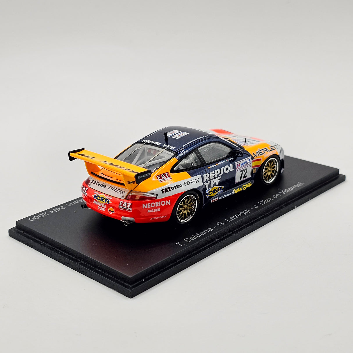 Spark Porsche 911 GT3R #72 Repsol Racing Engineering 24Hrs Le Mans 2000 1/43 Scale