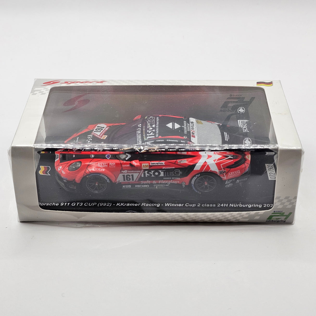 Spark Porsche 911 GT3 Cup #161 Kkramer Racing Winner Cup 2 24H Nurburgring 2023 1/43 Scale