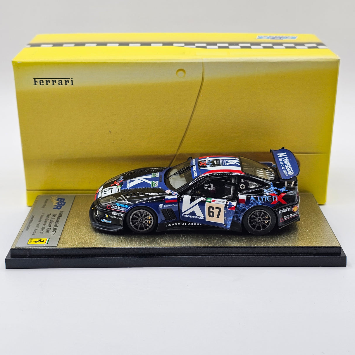 BBR Ferrari 550-GTS Maranello #67 Convers MenX Racing 24Hrs Le Mans 2007 1/43 Scale