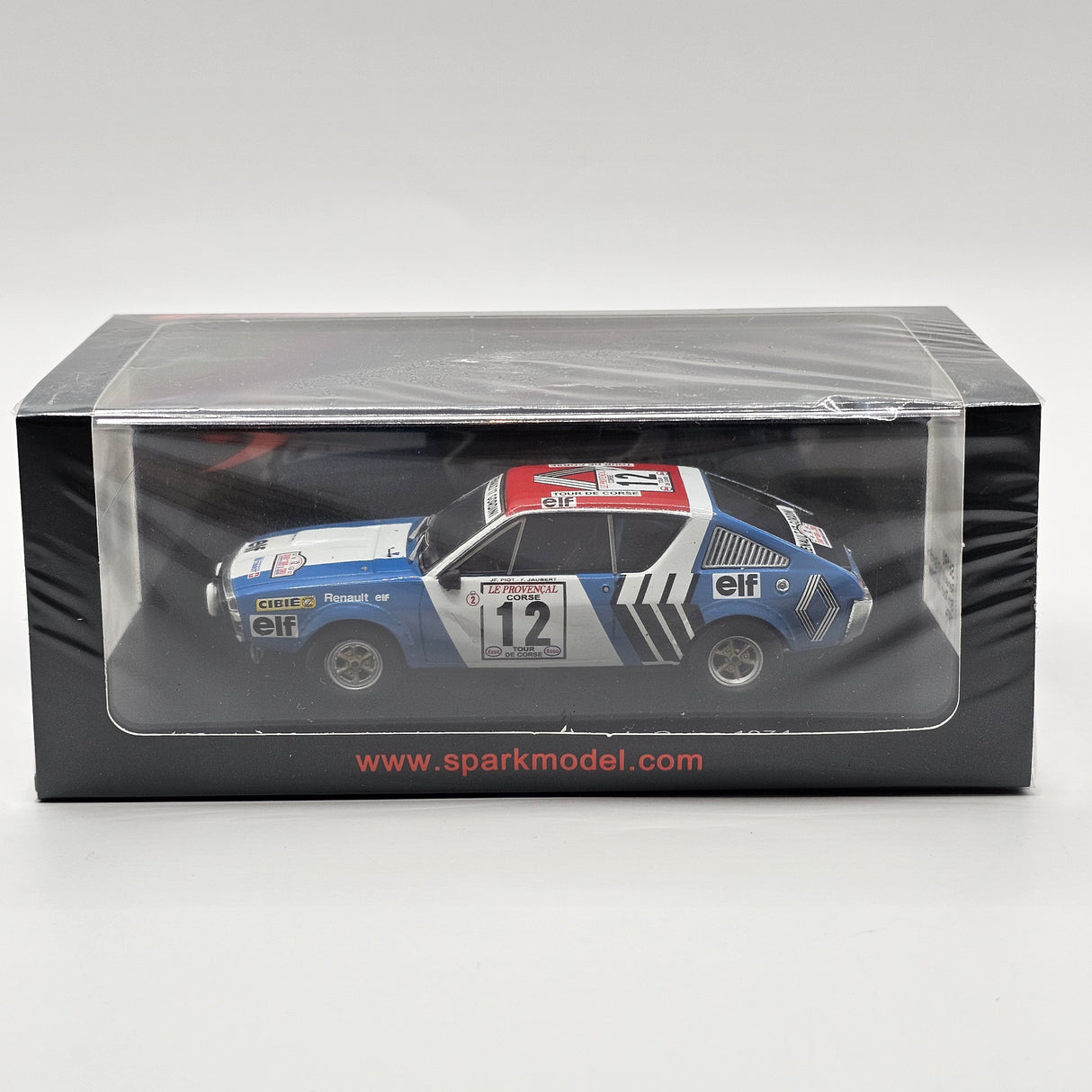 Spark Renault 17 #12 8th Tour de Corse 1974 1/43 Scale S6190