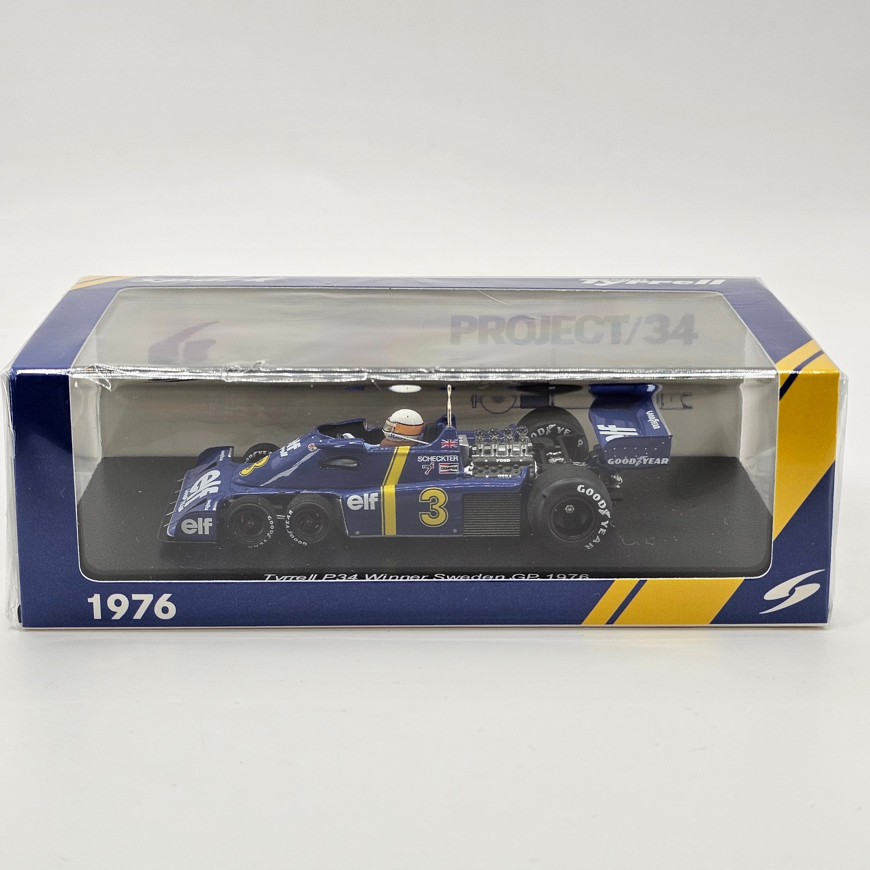 Spark Tyrrell P34 #3 Jody Scheckter Winner Sweden F1 GP 1976 1/43 Scal
