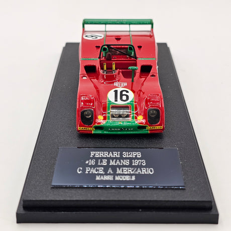 Marsh Models Ferrari 312PB-73 #16 SpA Ferrari SEFAC 2nd 24Hrs Le Mans 1973 1/43 Scale