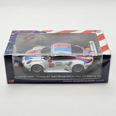 Spark Porsche 911 RSR #911 Porsche Team Winner GTLM 12Hrs Sebring 2019 1/43 Scale