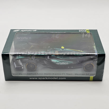 Spark Aston Martin AMR24 #14 Fernando Alonso Mexican F1 GP 2024 1/43 Scale S9553